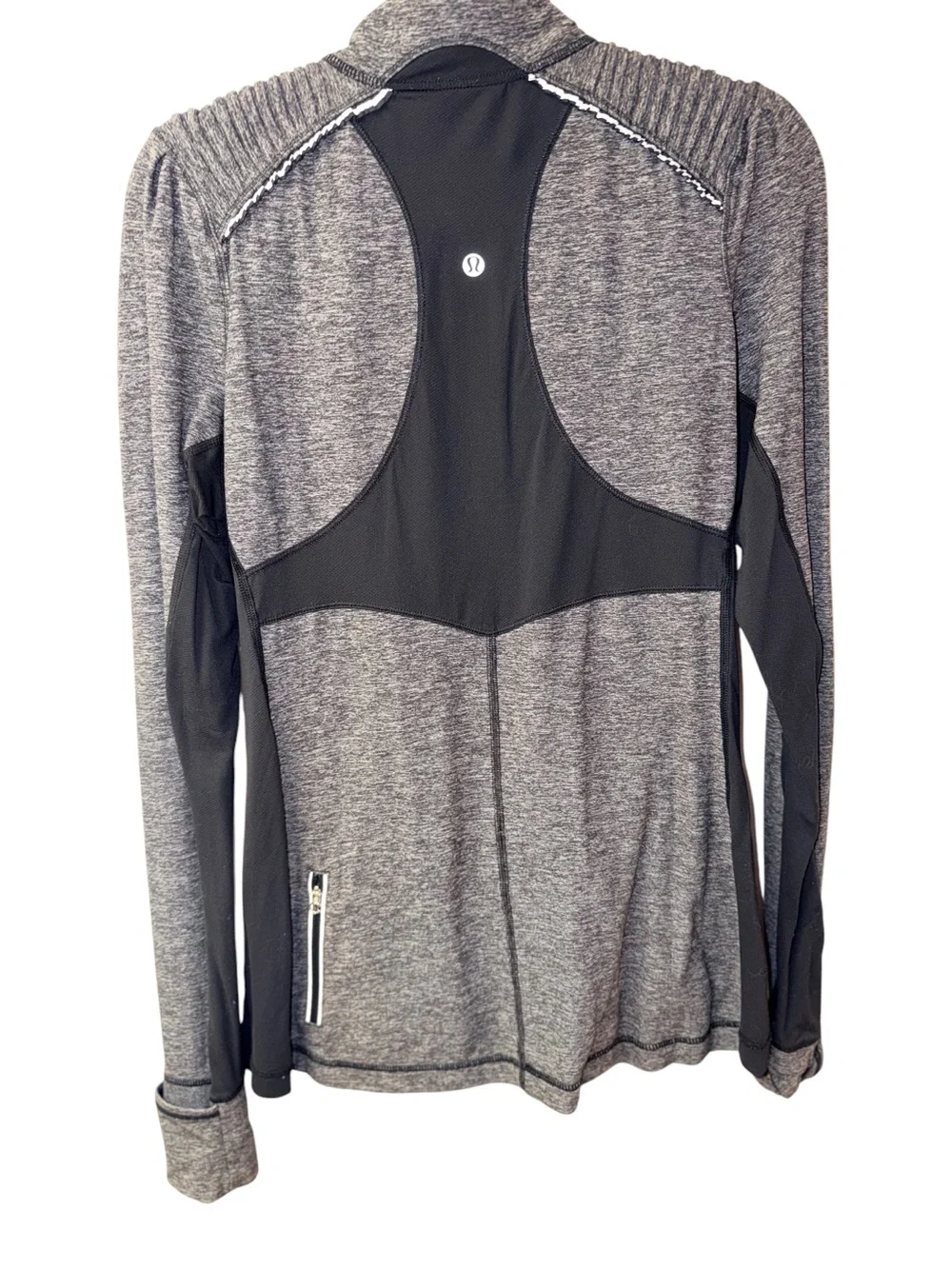 Lululemon Reflective 1/4 Zip Active Top w/ Thumbholes, Pockets, Covered Zip